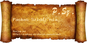 Paskes Szidónia névjegykártya